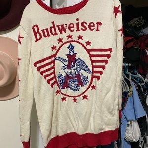 Junk food Budweiser sweater size large